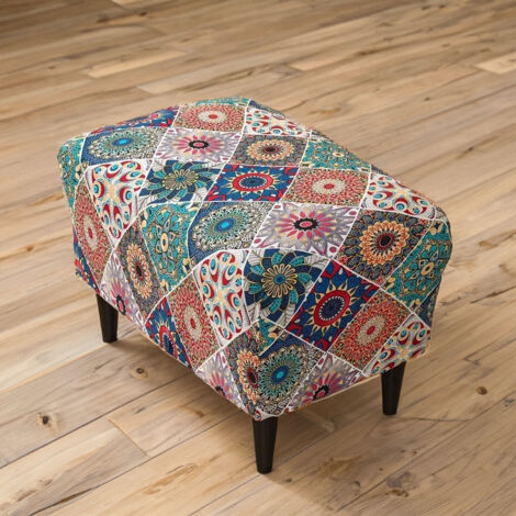 Housse de repose-pieds/pouf MOTIF MANDALA