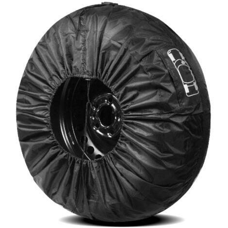 Housse de Roue de Secours Imperméable, 190T Polyester, Avec Sacoche à Outils, Taille L (19-23 pouces)