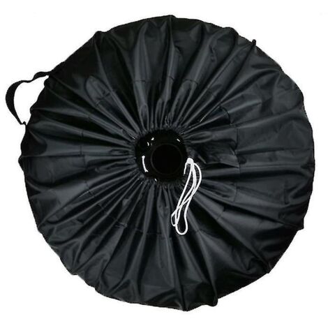 Housse de roue de secours imperméable en tissu Oxford, 2 pièces, entièrement noire, anti-poussière, 65 x 37 cm