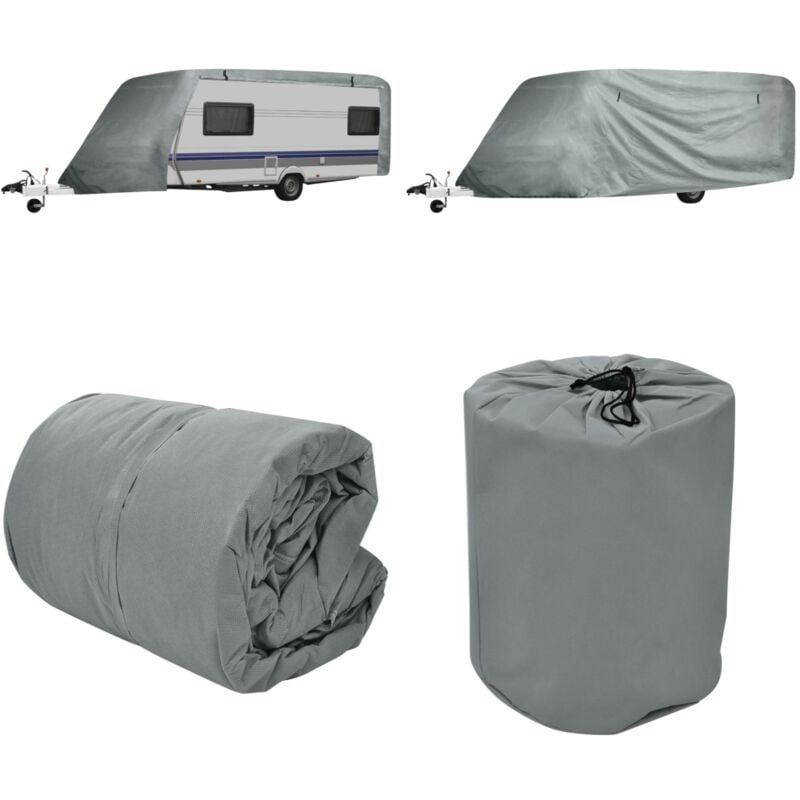 Vidaxl - Housse de roulotte taille m Gris - housse de caravane - housses de caravane - Home & Living - Gris