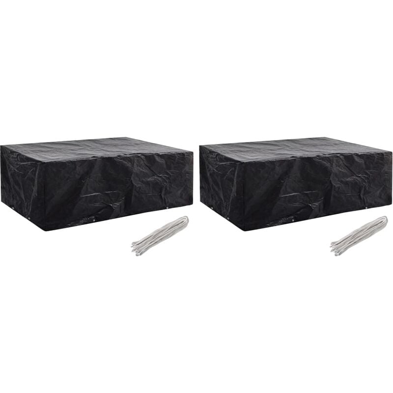 Vidaxl - Paquet de 2 couvertures pour meubles de jardin avec 8 œillets différentes tailles Taille : 242 x 162 x 100 cm