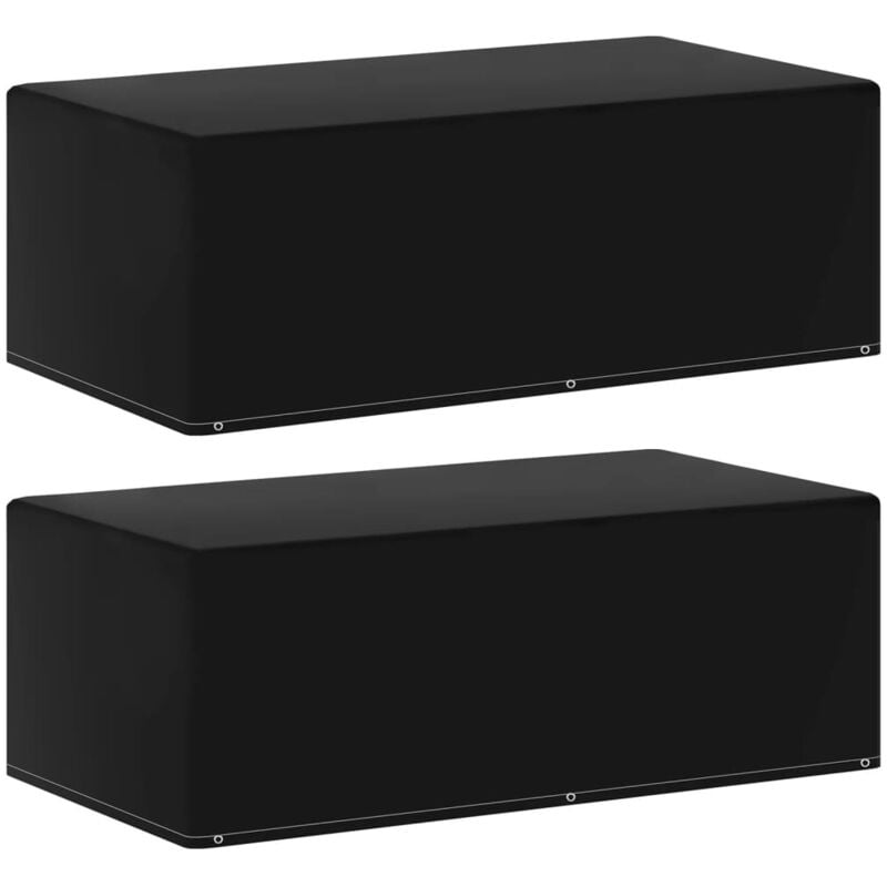 Housses de meubles de jardin 2pcs 6œillets barbecue 170x90x60cm