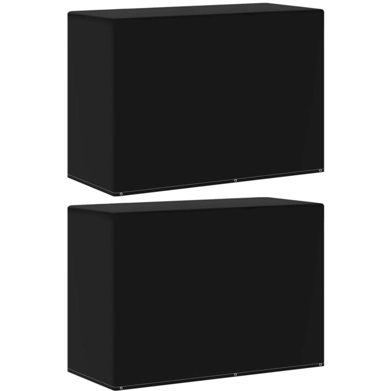 Housses meubles de jardin 2 pcs 6 œillets barbecue 180x80x125cm