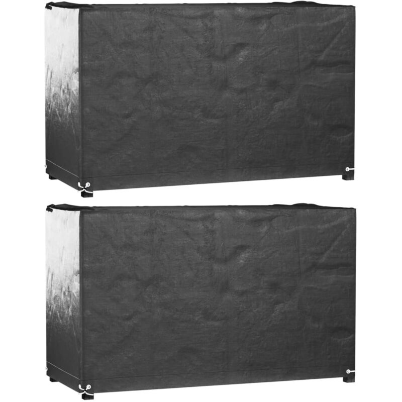 Housses salon de jardin 2pcs 8œillets 125x55x75cm rectangulaire Vidaxl