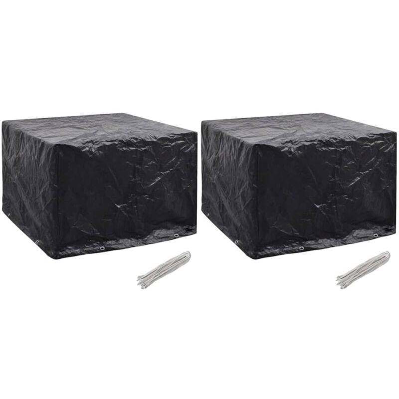 Housses de salon de jardin 2 pcs 8 œillets 122x112x98 cm Vidaxl