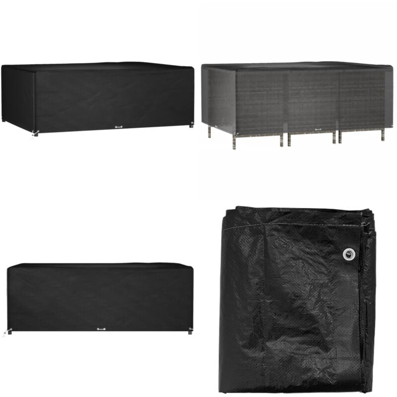 Housse de salon de jardin 12 œillets 270x180x90cm rectangulaire - Housses De Meubles D'extérieur - Housse De Jardin - Protection Mobilier Extérieur