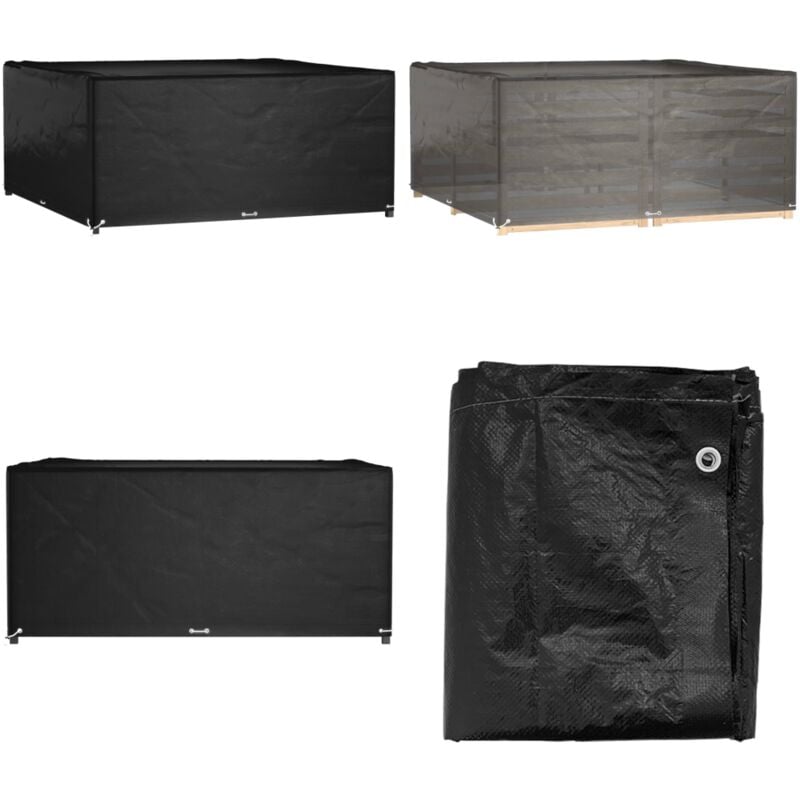Housse de salon de jardin 16 œillets 205x205x90 cm carré - Housses De Meubles D'extérieur - Housse De Jardin - Protection Mobilier Extérieur - Housse