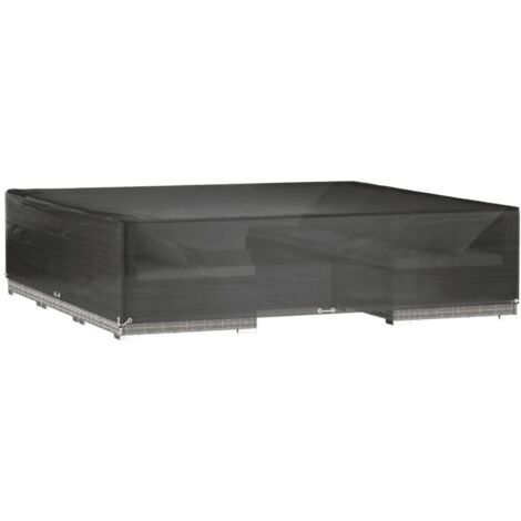 Housse de salon de jardin 16 œillets 240x240x55 cm carré CFW37824