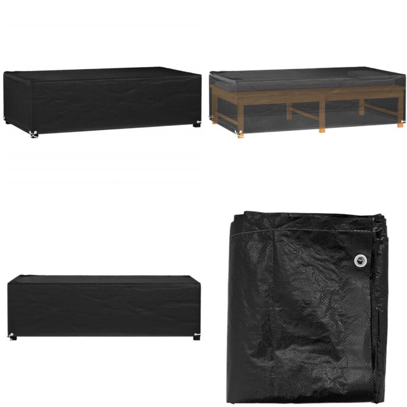 Housse de salon de jardin 8 œillets 125x70x35 cm rectangulaire - Housses De Meubles D'extérieur - Housse De Jardin - Protection Mobilier Extérieur