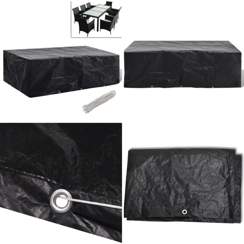 Housse de salon de jardin 8 œillets 300 x 140 x 90 cm - Housses De Meubles De Jardin - Housse De Salon De Jardin - Housse Extérieure - Protection
