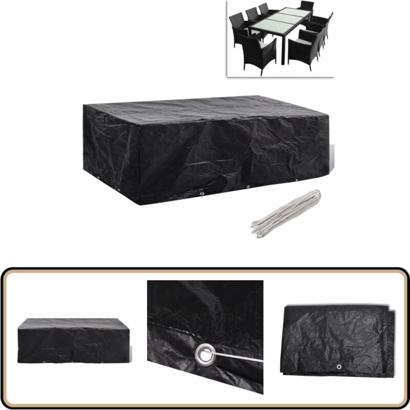 Housse de salon de jardin 8 œillets 300 x 140 x 90 cm - Housses De Meubles De Jardin - Housse De Salon De Jardin - Housse Extérieure - Protection