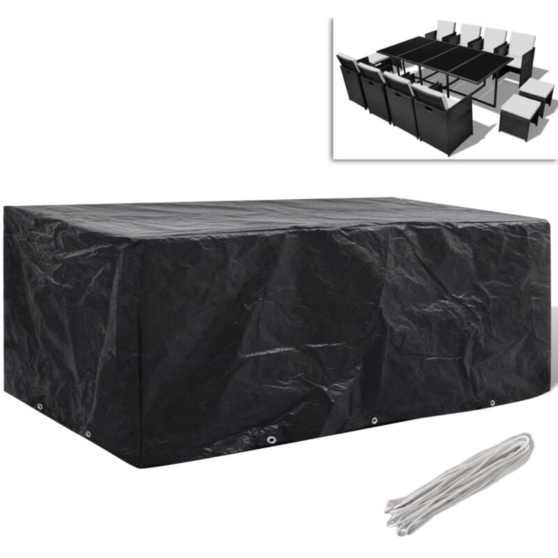 Housse pour mobilier de jardin Housse de salon de jardin Bâche de Meubles d'extérieur Couverture de Jardin 8 œillets 229 x 113 x 73 cm XFNRX594591