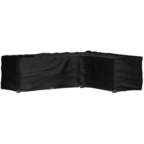 Housse de salon de jardin en forme de L 16 œillets，Housse pour mobilier de jardin 260x210x80cm CFW303665
