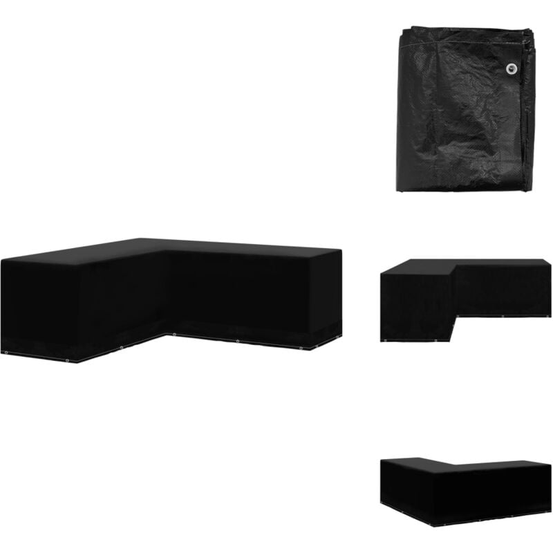 Housse de salon de jardin Forme de L 12 œillets 250x250x90 cm - Housses De Meubles De Jardin - Housse De Jardin - Protection Meubles Extérieur
