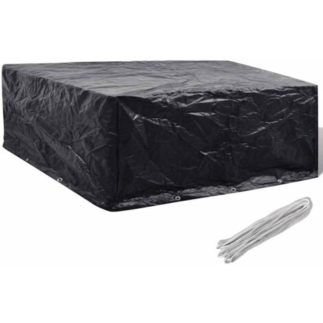 Housse de salon de jardin-Housse de mobilier de jardin 10 œillets 260x260x90 cm