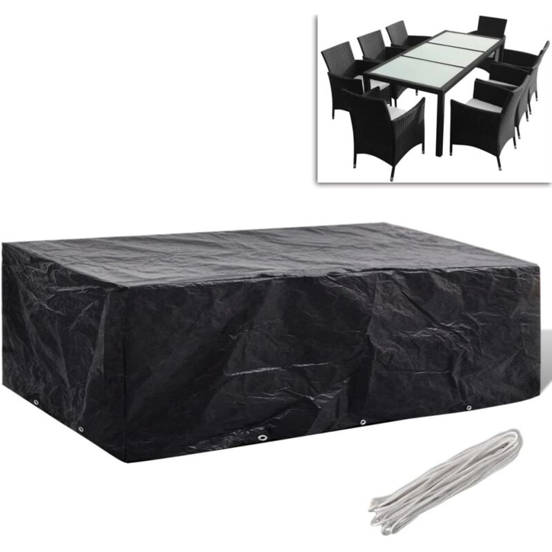 Housse de salon de jardin, Housse pour mobilier de jardin, Couverture de Jardin 8 œillets 300 x 140 x 90 cm CON938841 design in