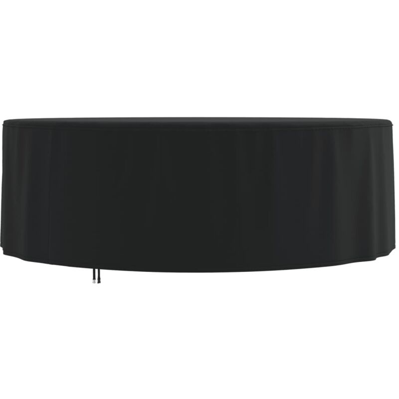 Housse de salon de jardin, Housse pour mobilier de jardin, Couverture de Jardin rond noir ø 244x71 cm oxford 420D CON438461 design in