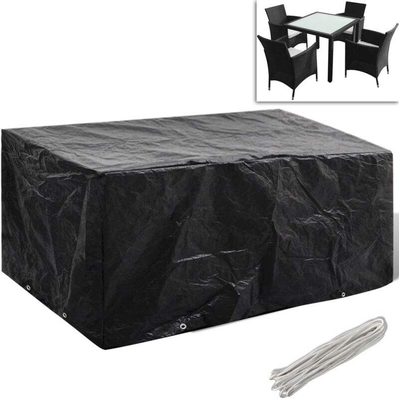Housse de salon de jardin Résine tressée 8 œillets 180x140cm