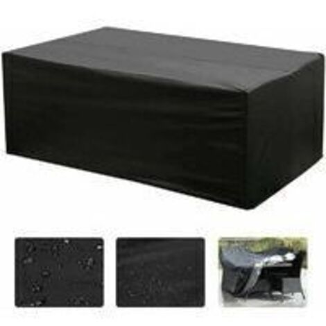Housse de Salon, Table Rectangulaire Oxford pour Meubles de Jardin UV Protection (213 x 132 x 74 cm)