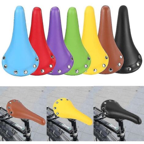 Housse de selle de vélo en cuir souple 3D - Noir