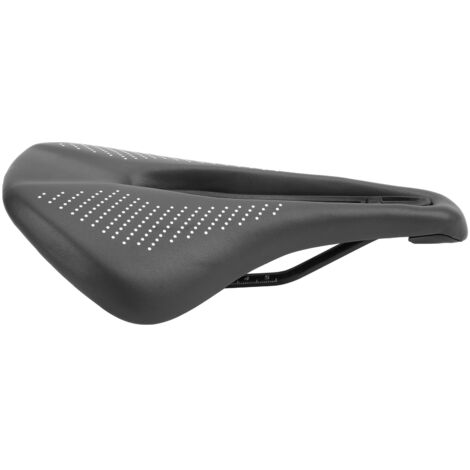 Housse de selle en gel aéré pour vélo de montagne, coussin confortable à motifs pointillés noir et blanc.
