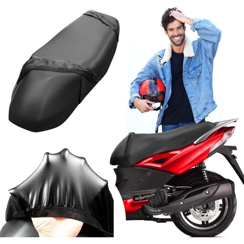 Ersandy - Housse de Selle Moto Universelle Imperméable Antidérapante et Anti-Rayures. Protection Contre Le Soleil et La Pluie, Valable pour Tous Les