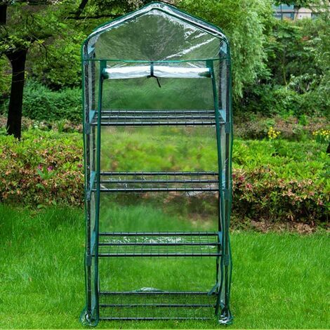 Housse De Serre À 2 Étages En Pvc - Housse De Rechange Pour Mini Serre De Jardin Pour Intérieur Ou Extérieur (Support En Fer Non Inclus)