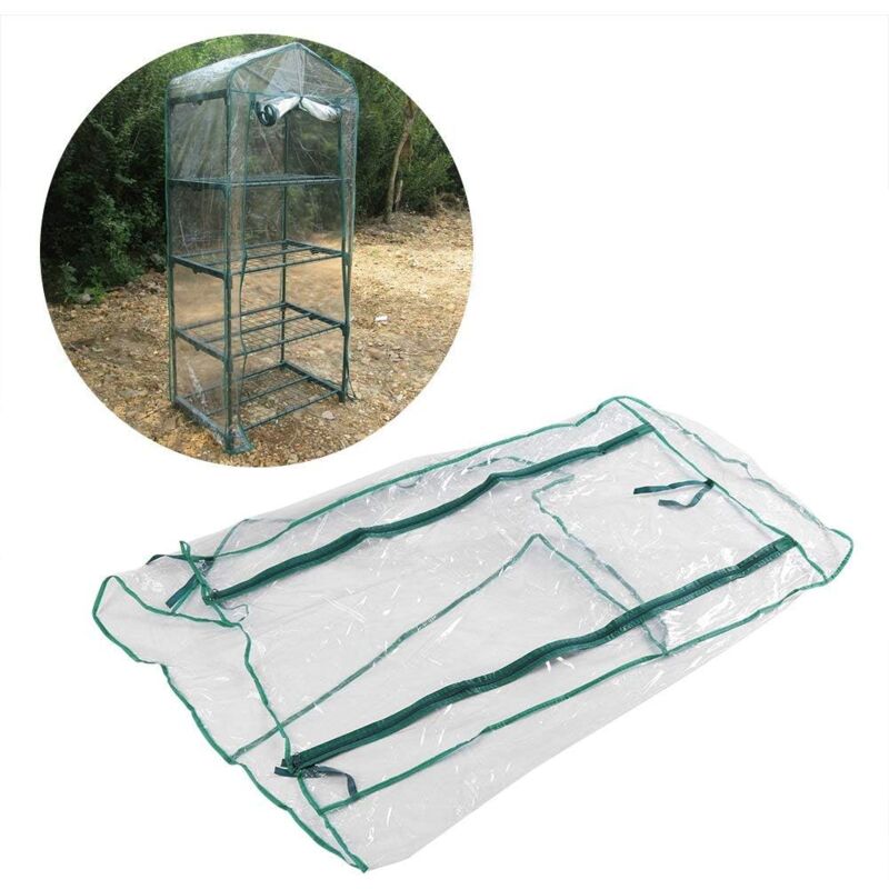 Housse de serre portable à 4 étages pour serre - Pour intérieur et extérieur - Protection contre le gel, multicolore, 69x49x155cm