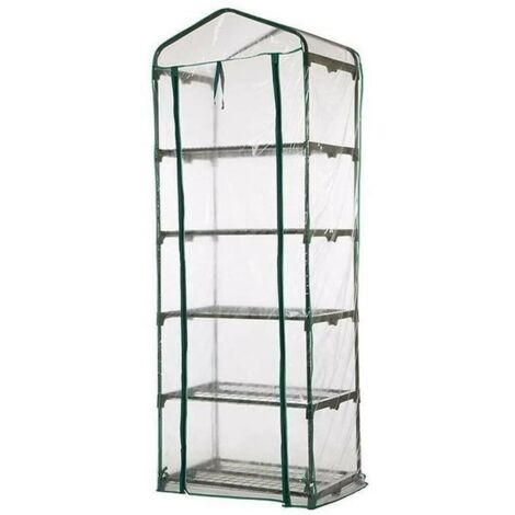 Housse de serre TWH en PVC transparent avec fermeture éclair - 5 niveaux