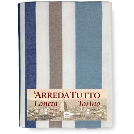 HOUSSE DE SERVIETTE D'AMEUBLEMENT Gran FOULARD Couvre-lit Housse de canapé Tissu DORY RIGA BLUE 1 PLACE