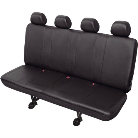 Housse de siège 5 pièces HP Autozubehör 22816 Cuir synthétique noir banquette arrière (4 places)