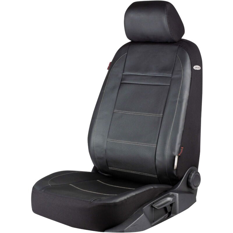 Housse de siège auto Clint, housse de protection pour voiture en cuir véritable, housse de siège avant