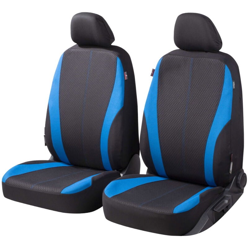 Zipp it Housse de sièges Dundee pour deux sièges avant avec système de fermeture éclair noir/bleu