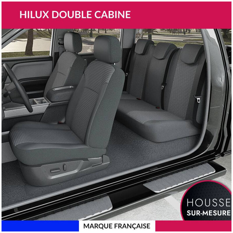 Housse de siège Auto / Pick-Up - Sur Mesure pour hilux (2005 à 2016) - Double cabine