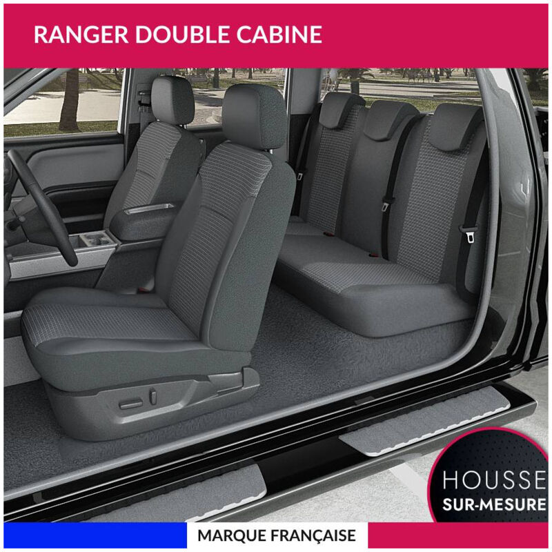 Housse de siège Auto / Pick-Up - Sur Mesure pour RANGER - Double Cabine - (dès 2012)