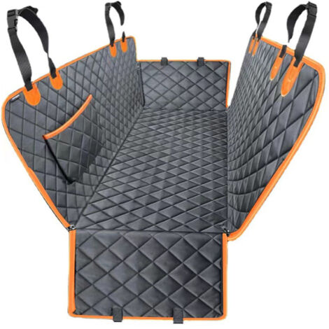 Housse de siège auto pour chien, 100 % imperméable, style hamac, en tissu 600D ultra-résistant, anti-griffures, antidérapant et durable, pour voitures, camions et SUV.