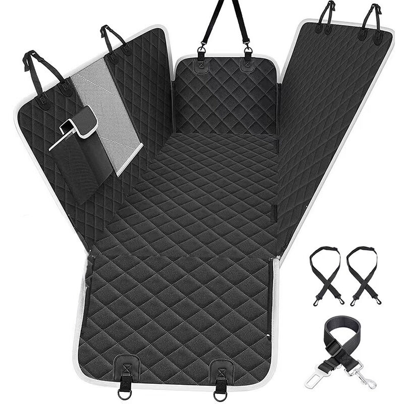 Housse de Siège Auto pour Chien,Housse Voiture Chien Imperméable Anti-déchirure, avec Fenêtre de Visualisation, avec 2 housses latérales de sac et 2