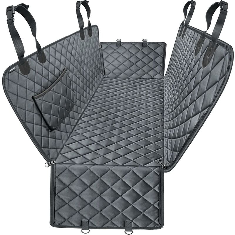 Housse de siège auto pour transport d'animaux, imperméable, antidérapante, 147 x 137 cm, noire