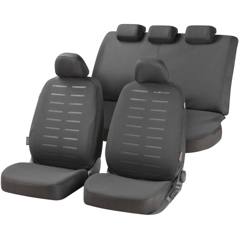 Housse de siège auto Twill gris-noir