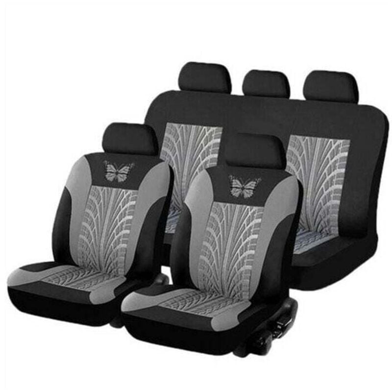 Housse De Siège Auto Universelle Housses de Siège coleur de Gris Couvre-siège pour voiture