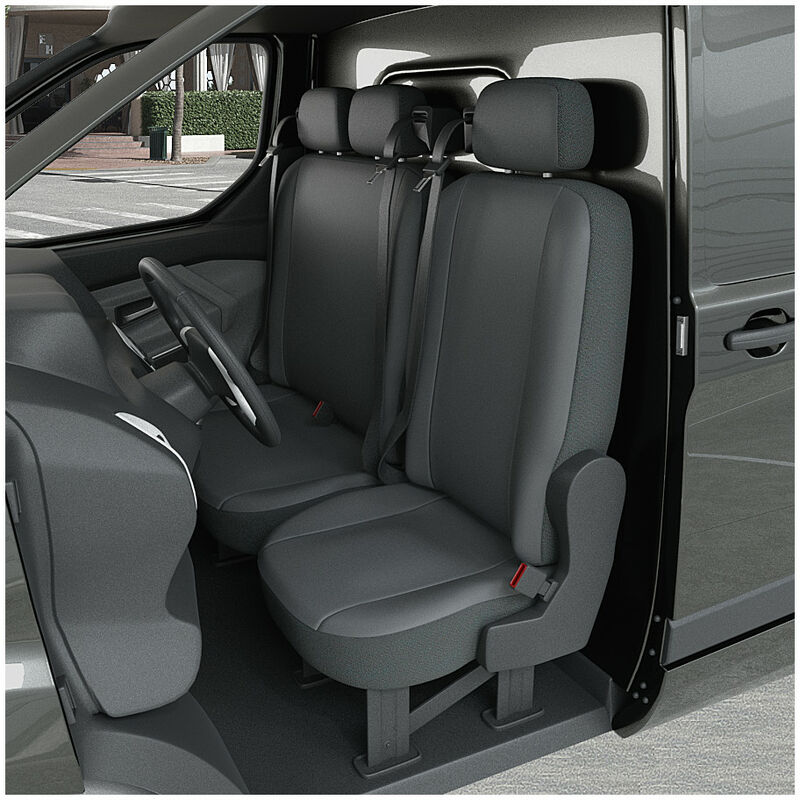 Housse siège Auto / Utilitaire - Sur Mesure pour peugeot Boxer / citroen Jumper/ fiat Ducato (Dès 05/2006) - 1 siège + 1 banquette + accoudoir