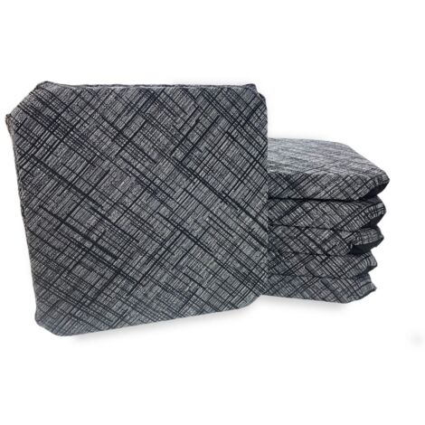 HOUSSE DE SIÈGE avec AILES couleur unie EN Tissu Jacquard NOIR MODERNE