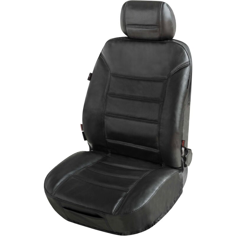 Housse de siège Billy en cuir véritable noir zipp-it