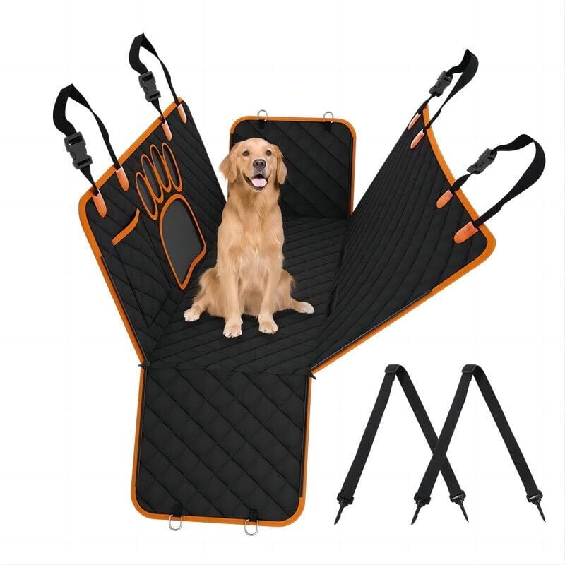SNQ - Housse de Siège d'auto pour Chien Banquette Arrière Antidérapant et Imperméable Mise à Niveau Matérielle avec Fenêtre de Visualisation