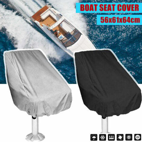 Housse De Siège De Bateau, Extérieur Étanche Polyester Pliant Piédestal Ponton Capitaine Bateau Banc Chaise Housse De Siège pour Seau De Barre Siège Arrière Fixe 61X56X64 Cm, 2pcs