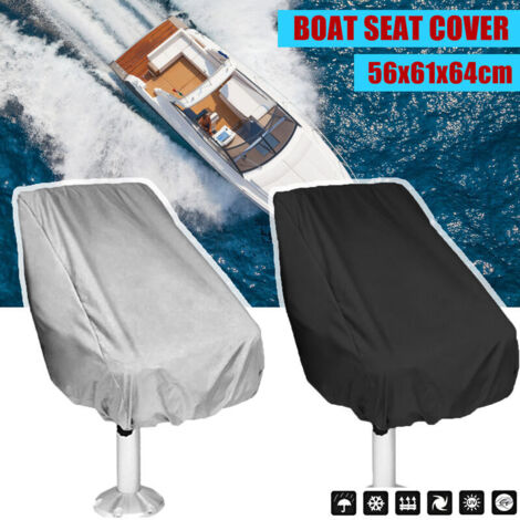Housse De Siège De Bateau, Extérieur Étanche Polyester Pliant Piédestal Ponton Capitaine Bateau Banc Chaise Housse De Siège pour Seau De Barre Siège Arrière Fixe 61X56X64 Cm, 2pcs
