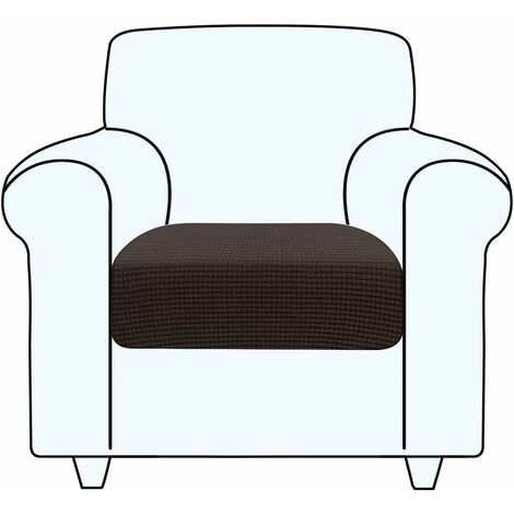 Housse de siège de canapé extensible de haute qualité protecteur de coussin de siège de canapé lavable (1 siège, marron chocolat)