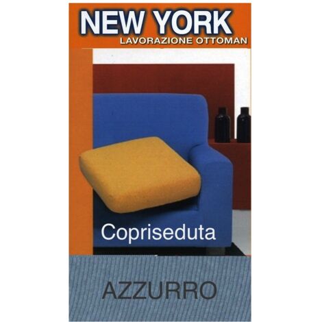 Housse de siège de canapé New York bleu clair - tissu stretch côtelé anti-boulochage - Fabriqué en Italie 2 places couvre cm. 120x60