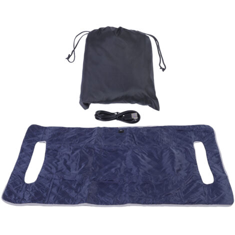 Housse de siège de chariot chauffante en peluche USB Type C 4 zones chauffantes imperméable à l'eau lavable couverture de serviette chauffante pour 2 sièges de personne