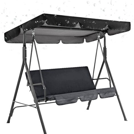 Housse de Siège de Jardin et Toit de Rechange pour Balançoire de Jardin 3 Places, Housse de Chaise de Jardin Couvre-siège Swing